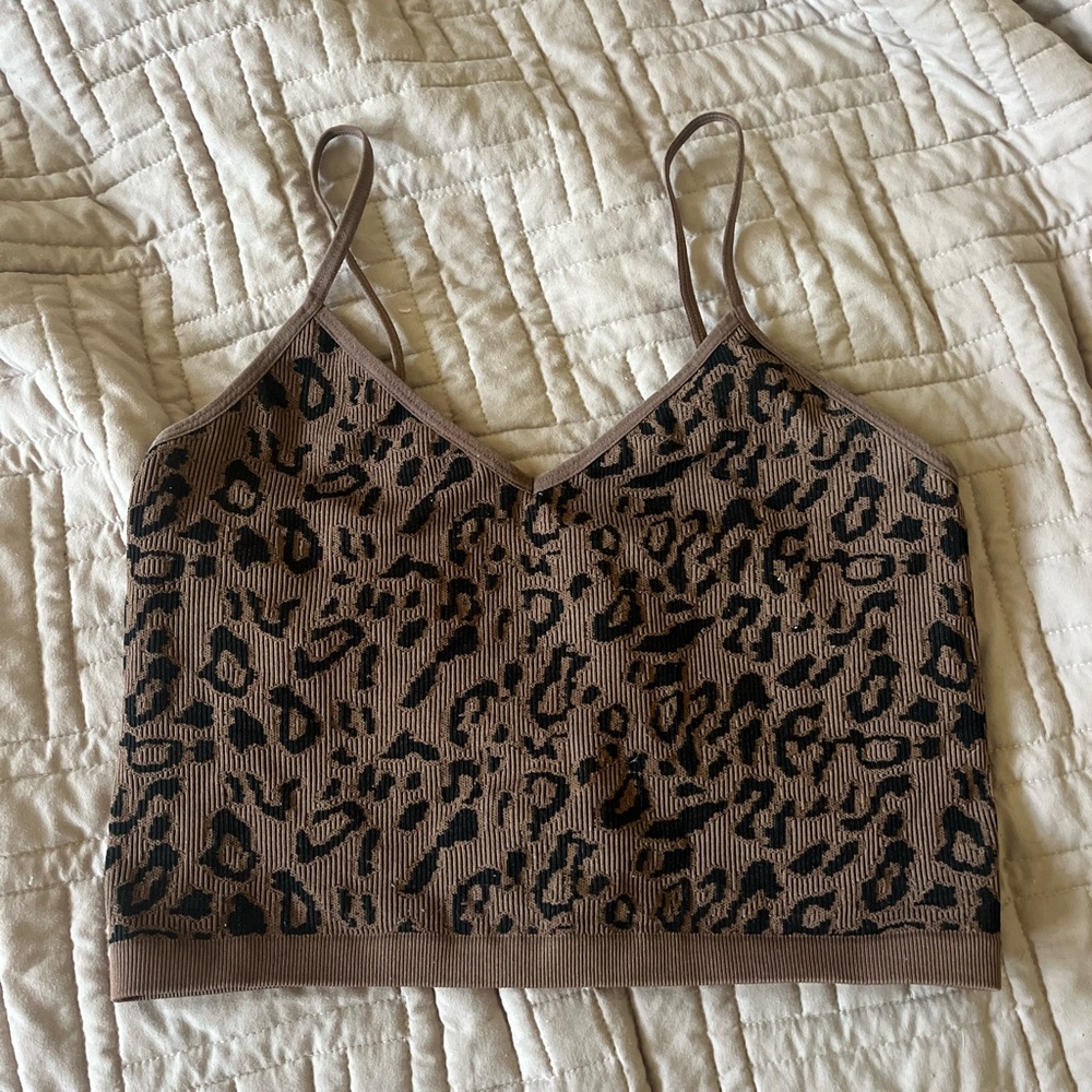 Leopard print crop top